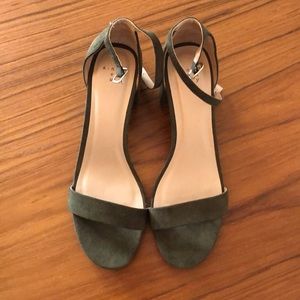 A New Day Olive Green Block Heels